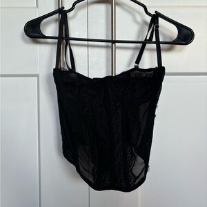 Black lace corset top
